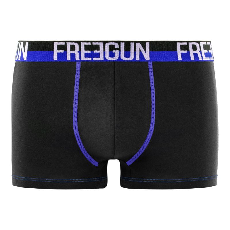Lot de 4 Boxers Homme Coton Noir, Gris, Bleu, Stretch | FREEGUN