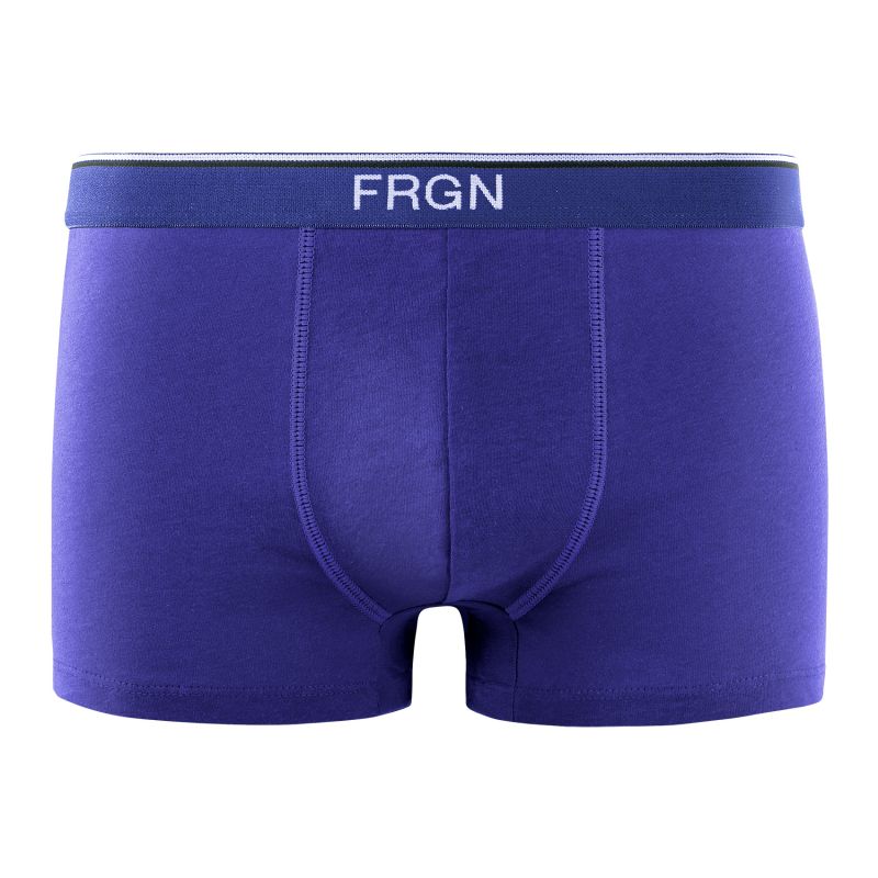 Lot de 3 Boxers Coton noir, bleu, gris garçon ceinture fine Uni | FRGN