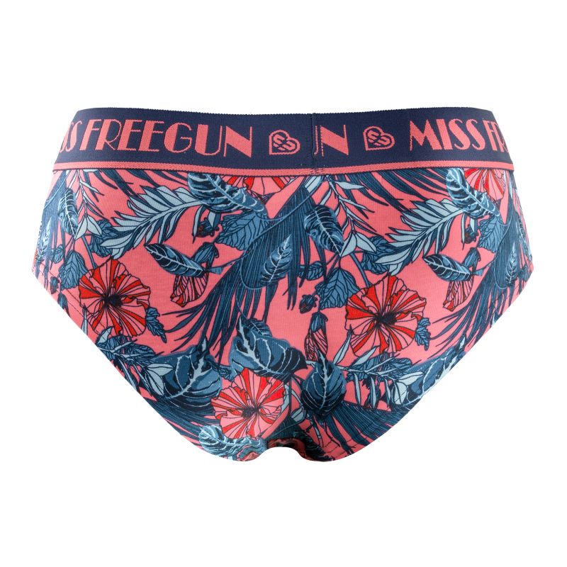 Lot de 3 Culottes Coton Femme Confort Stretch Imprimé Tropical | FREEGUN