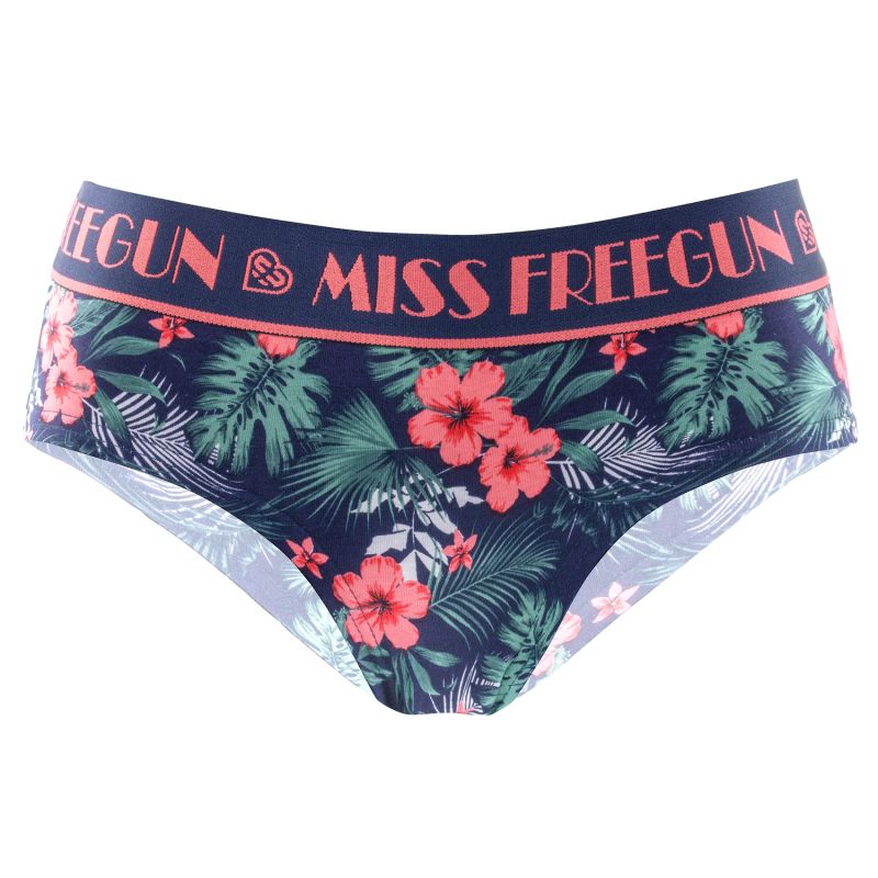 Lot de 3 Culottes Coton Femme Confort Stretch Imprimé Tropical | FREEGUN