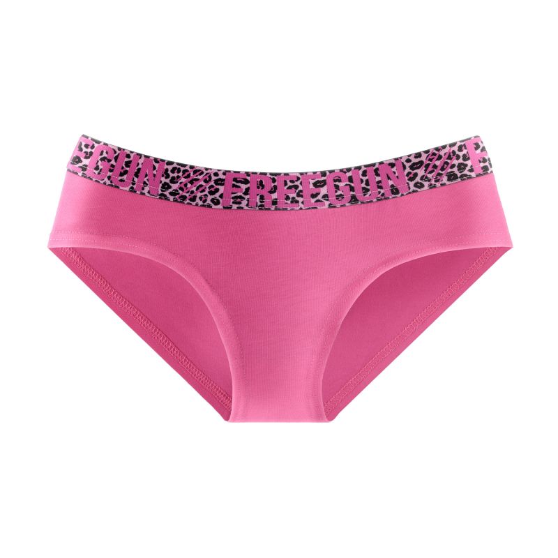 Lot de 3 Culottes Noir, Rose, Beige, Coton femme Stretch | FREEGUN