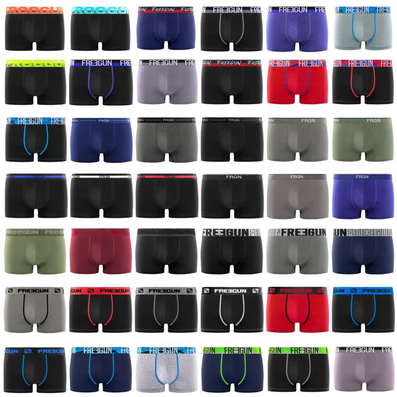 Pack Surprise de 6 Boxers Freegun coton homme