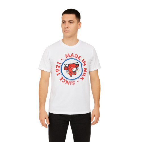 T-shirt homme en coton à col rond imprimé  La Vache Qui Rit | FREEGUN