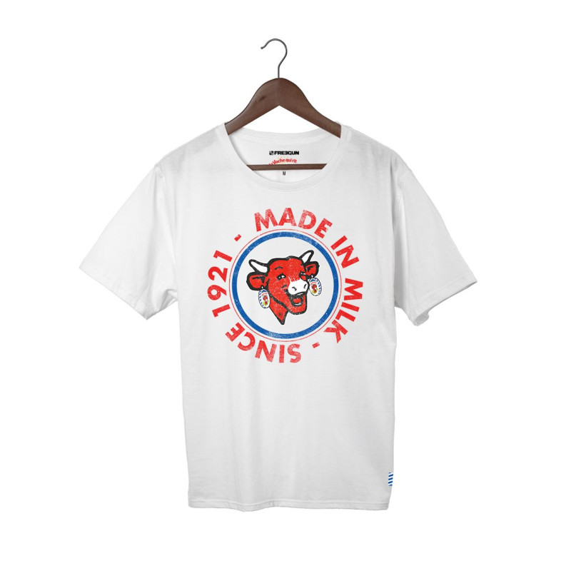 T-shirt homme en coton à col rond imprimé  La Vache Qui Rit | FREEGUN