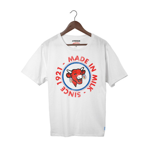 T-shirt homme en coton à col rond imprimé  La Vache Qui Rit