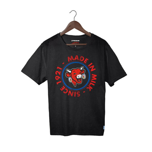 T-shirt homme en coton à col rond imprimé  La Vache Qui Rit