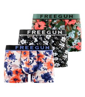 Lot de 3 Boxers Coton Imprimé homme Stretch Signature Sergio | FREEGUN