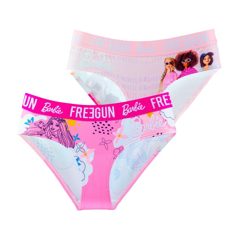 Lot de 2 Culottes Barbie Microfibre fille | FREEGUN