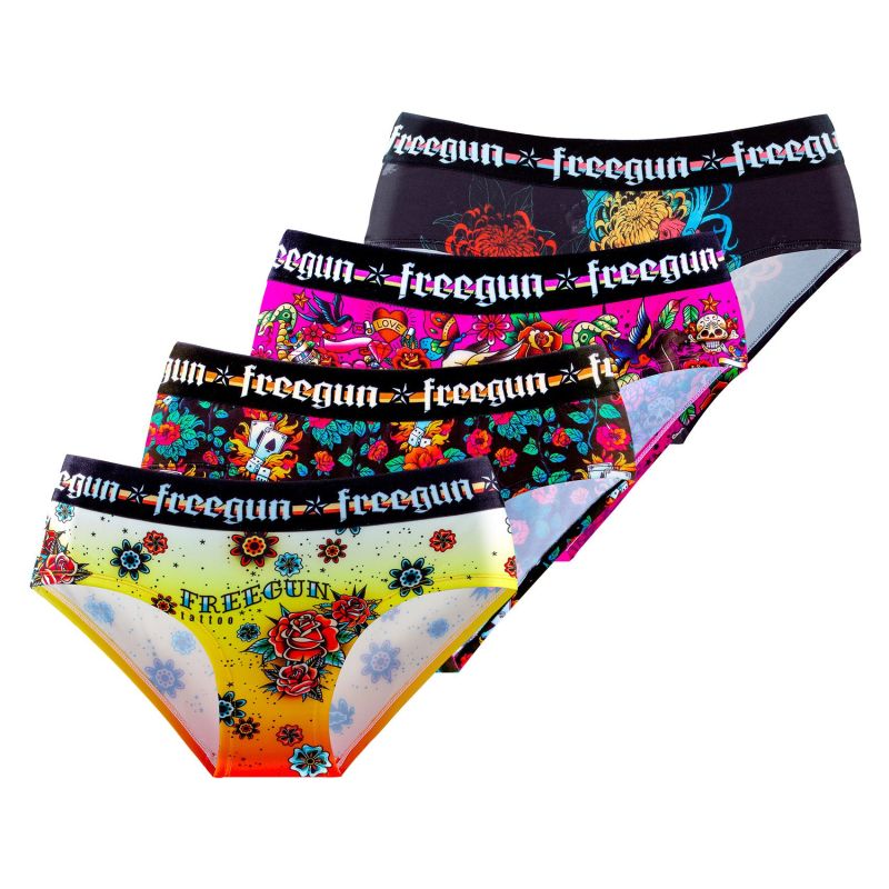 Lot de 4 Culottes Microfibre femme Stretch Collection Hardy | FREEGUN