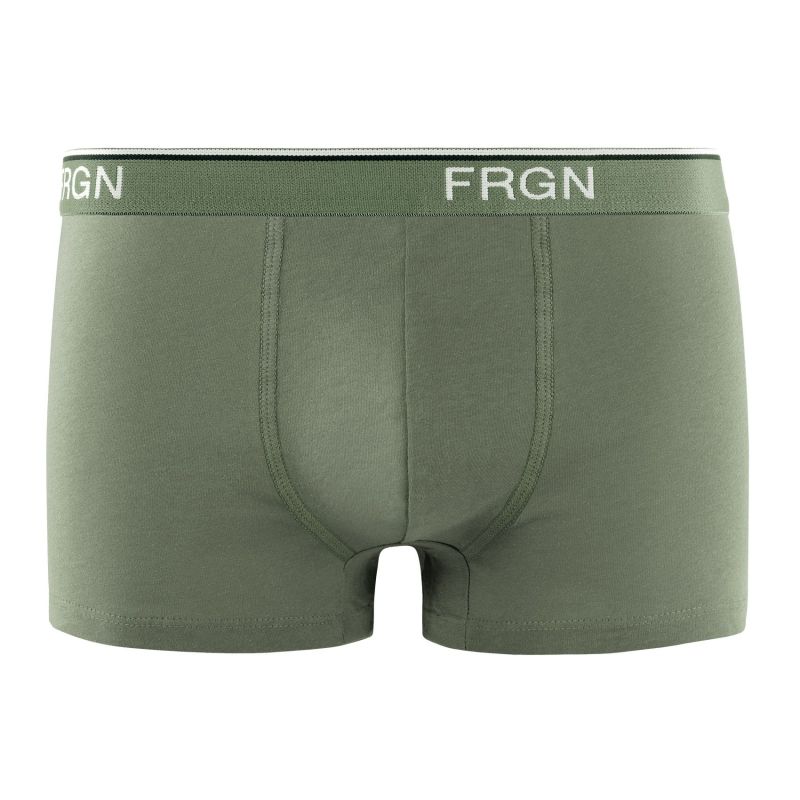 Lot de 6 Boxers Noir, Gris, Vert, Coton homme FRGN Stretch Uni | FREEGUN