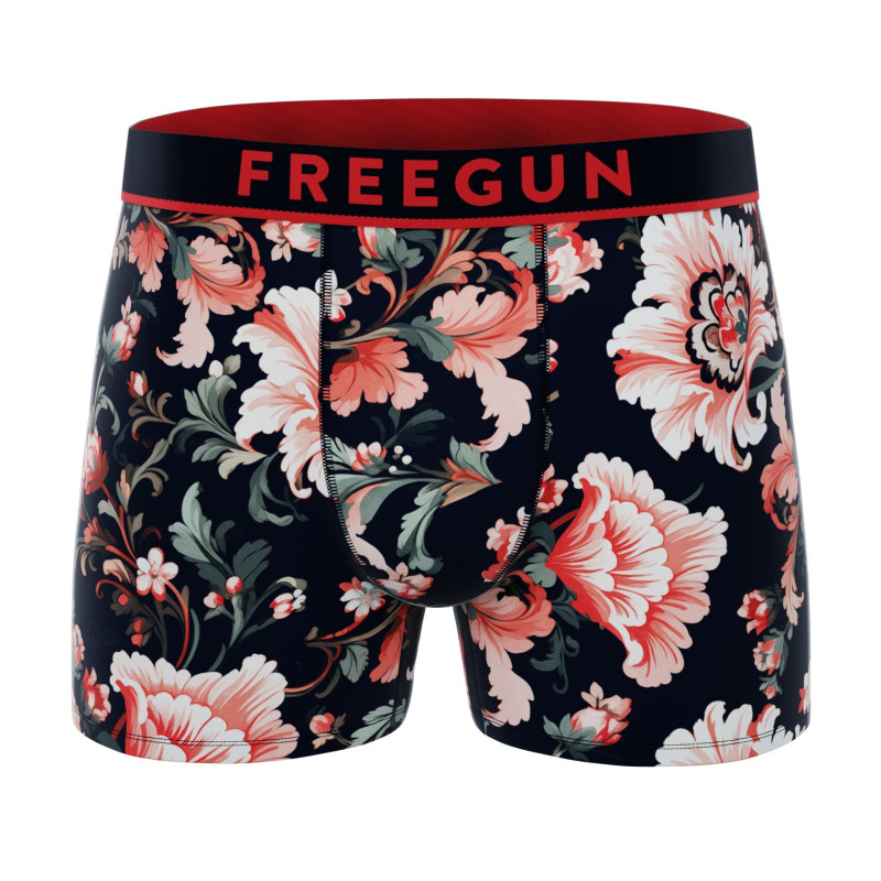 Lot de 4 Boxers homme Coton Imprimé Fleurs Stretch | FREEGUN