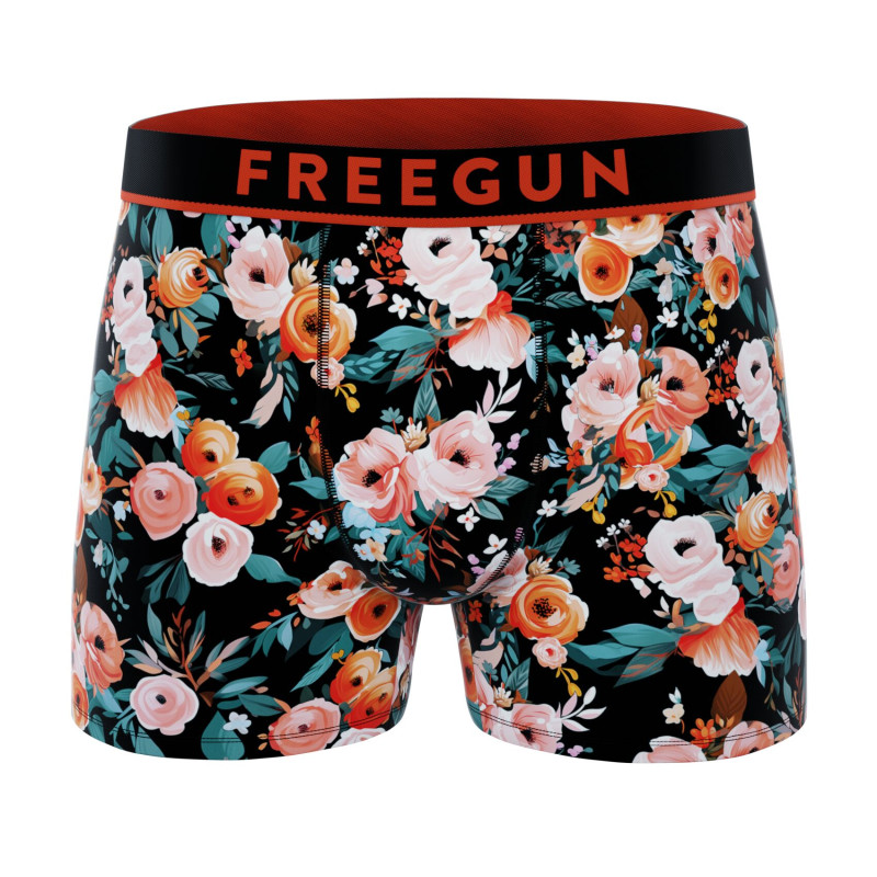 Lot de 4 Boxers homme Coton Imprimé Fleurs Stretch | FREEGUN
