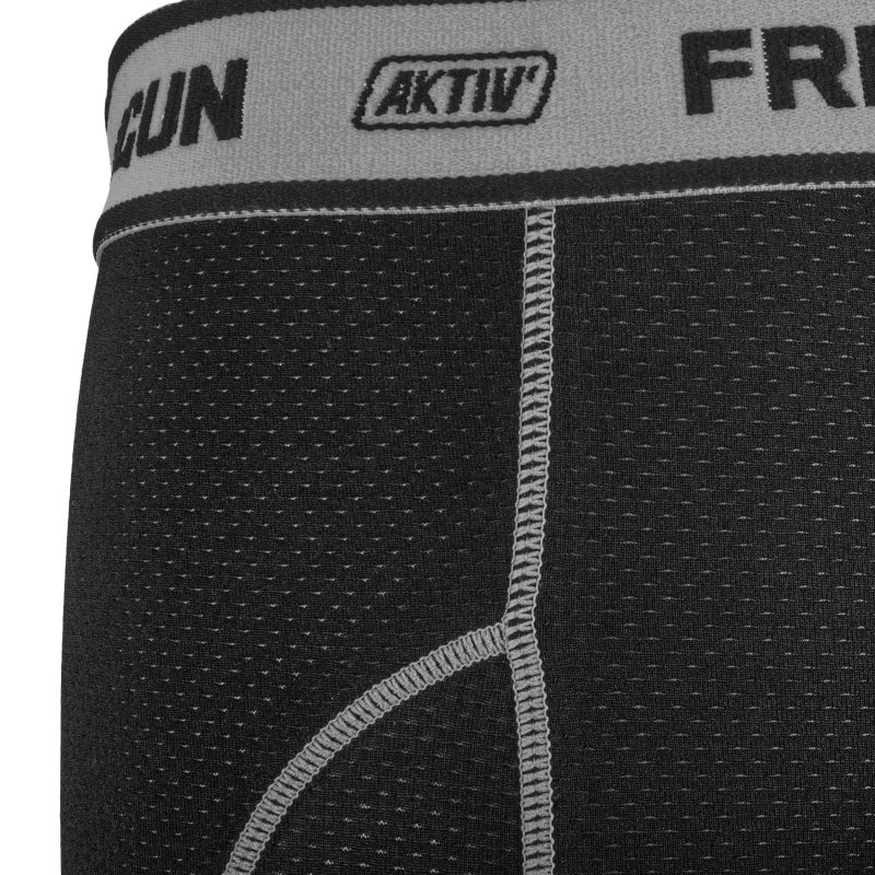 Set of 4 Men's Boxer Aktiv Black and Fluorescent