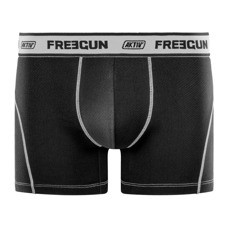 Set of 4 Men's Boxer Aktiv Black and Fluorescent