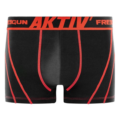 Lot de 4 Boxers sport Coton noir Homme Confort et Respirant| FREEGUN Aktiv'