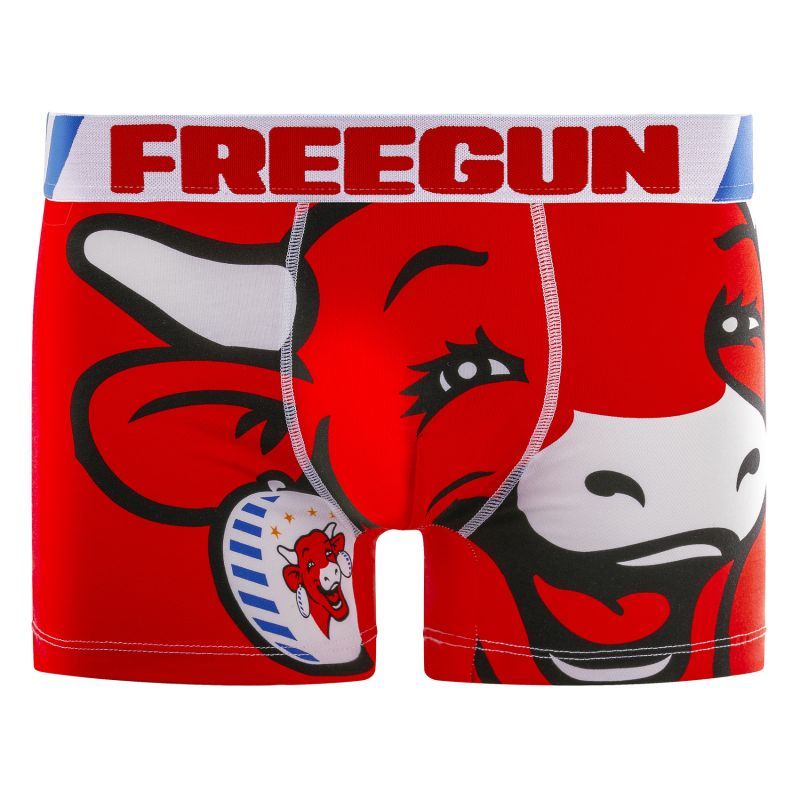 Lot de 4 Boxers Coton Imprimé homme La Vache Qui Rit Imprimé | FREEGUN