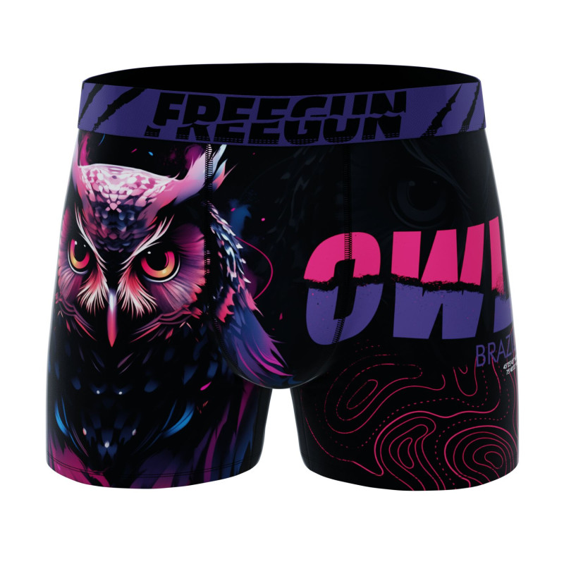 Lot de 3 Boxers Microfibre homme Confort, Respirant, Stretch Imprimé Animals | FREEGUN
