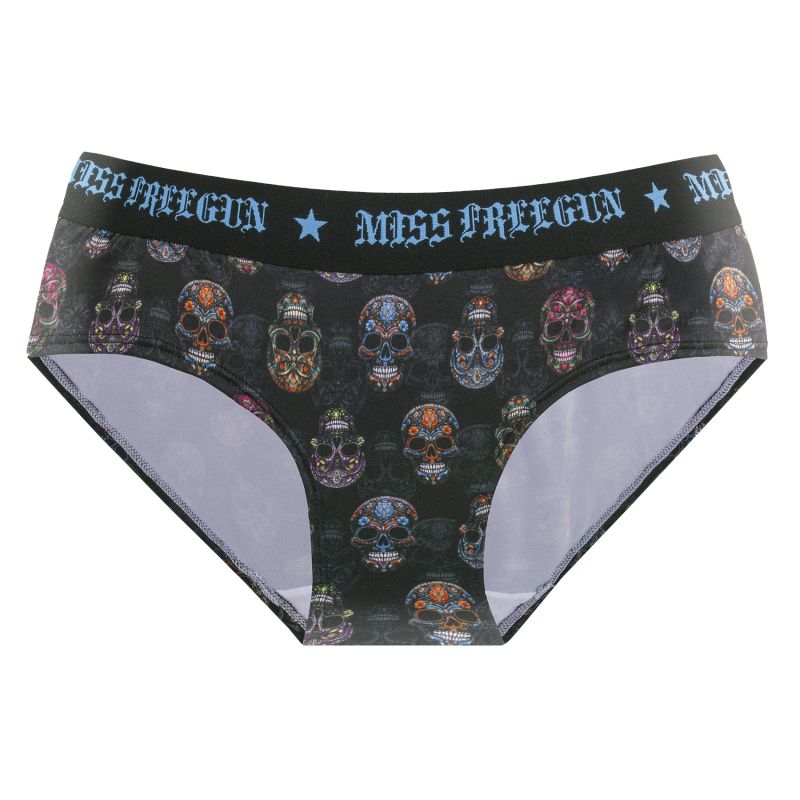 Lot de 3 Boxers Microfibre femme Confort Stretch Imprimé Skull | FREEGUN