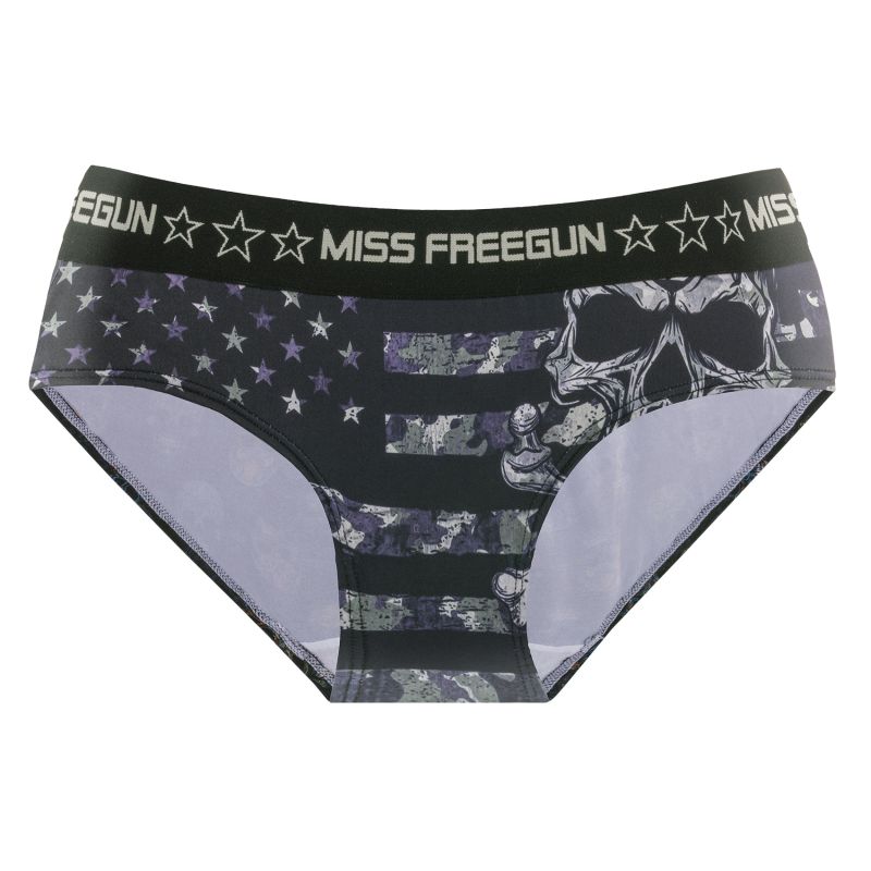 Lot de 3 Boxers Microfibre femme Confort Stretch Imprimé Skull | FREEGUN