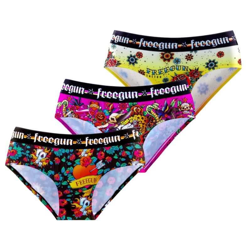 Lot de 3 Culottes Microfibre fille Confort, Respirant, Stretch | FREEGUN
