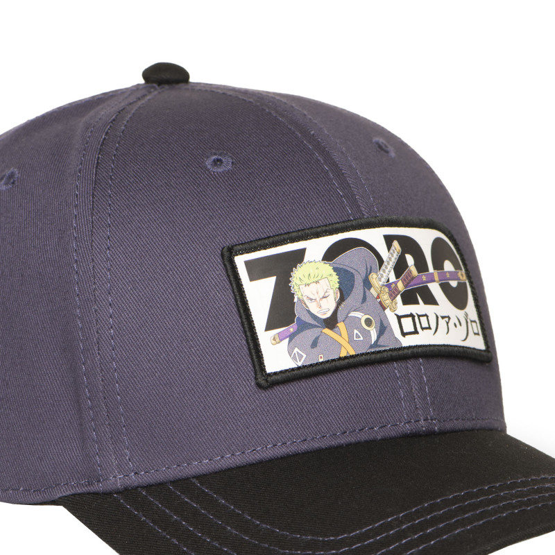 Casquette Baseball One Piece Roronoa Zoro Snapback - Grise - Freegun