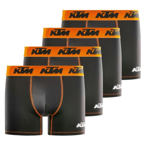 Lot de 4 Boxers Microfibre Noir homme Uni | KTM