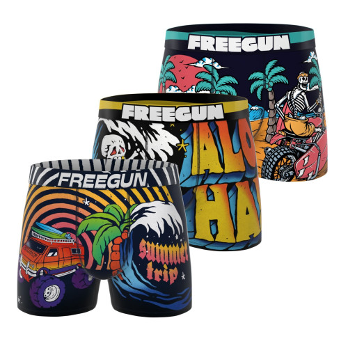 Lot de 3 boxers homme Garantie 2 ans Retro Summer