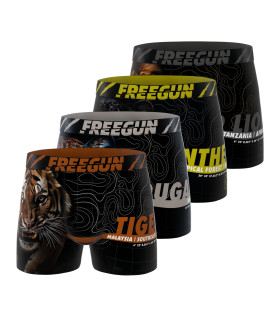 Lot de 4 boxers homme Garantie 2 ans Wild Life