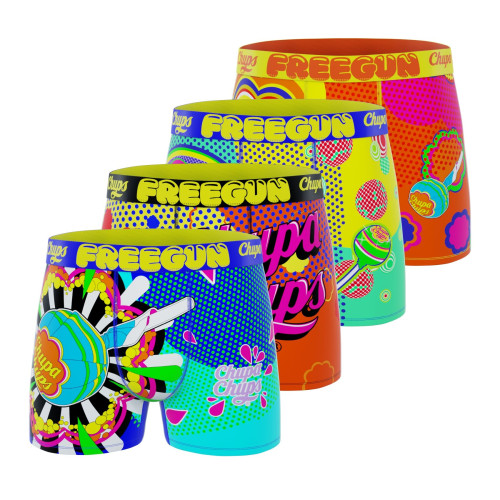 Lot de 4 Boxers Microfibre homme Chupa Chups Imprimé | FREEGUN