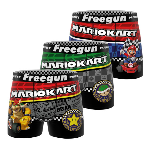 Lot de 3 boxers homme Super Mario Kart