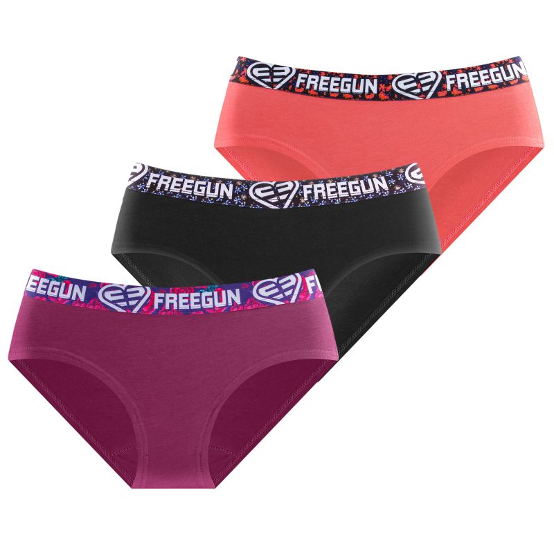Lot de 3 Culottes Coton fille Confort, Respirant, Stretch | FREEGUN