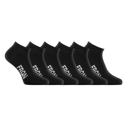 Lot de 6 paires de chaussettes socquettes noir adulte - FRGN