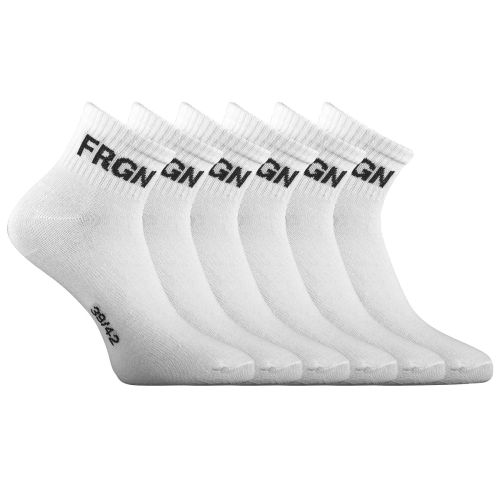 Lot de 6 Paires de Chaussettes Blanches homme Courtes Uni - Freegun