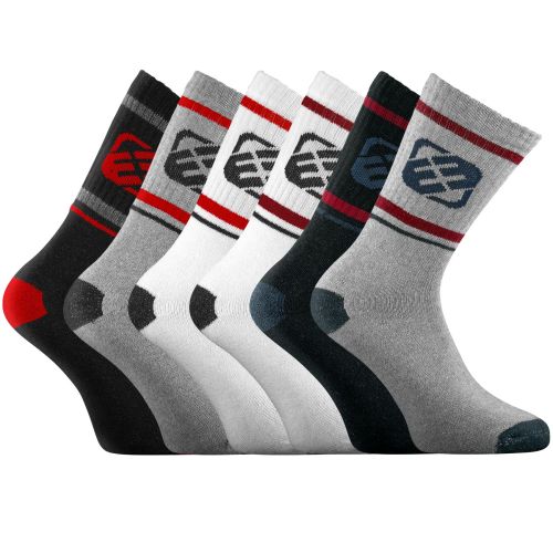 Set of 6 Pairs of Matching Men's Tennis Socks
