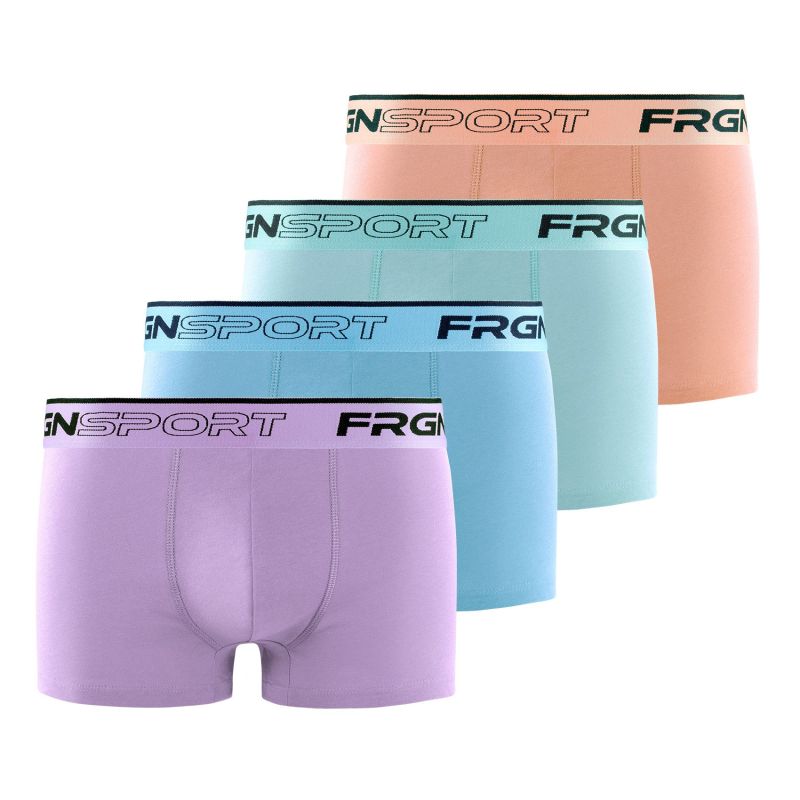 Lot de 4 Boxers Sport Coton homme Confort, Respirant, Stretch Uni | FREEGUN
