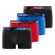 Lot de 4 Boxers Sport Coton homme Confort, Respirant, Stretch Uni | FREEGUN