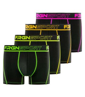 Lot de 4 Boxers Sport Microfibre homme Confort, Respirant, Stretch Uni | FREEGUN