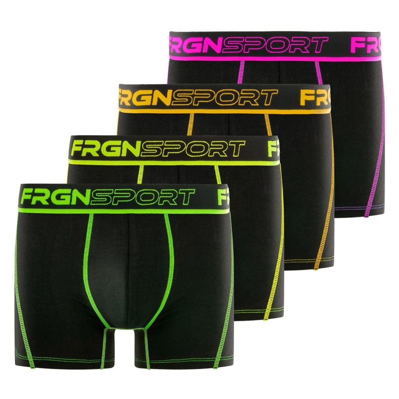 Lot de 4 Boxers Sport Microfibre homme Confort, Respirant, Stretch Uni | FREEGUN