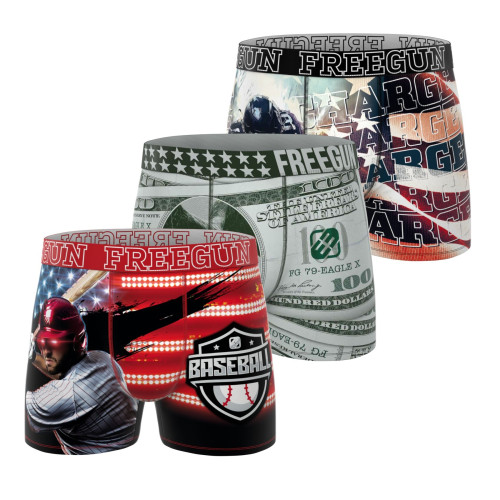 Lot de 3 boxers homme Garantie 2 ans This is America