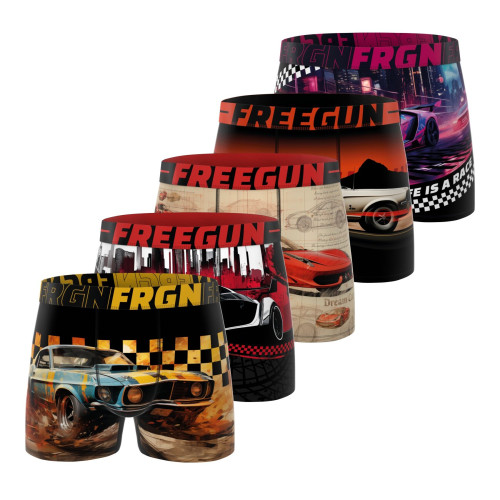 Lot de 5 boxers homme Garantie 2 ans Cars Racing
