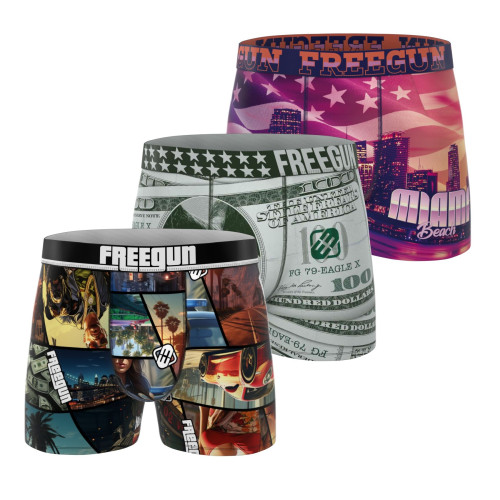 Lot de 3 boxers enfant Garantie 2 ans This is America