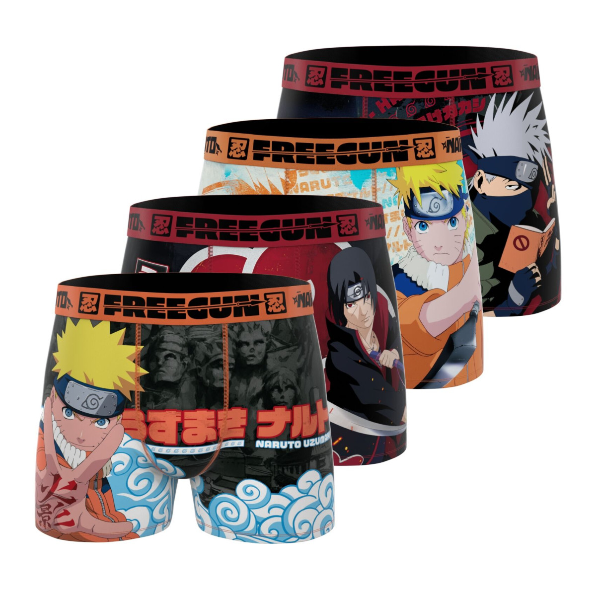 Lot de 4 boxers enfant Naruto Classic