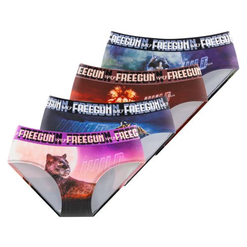 Lot de 4 culottes Fille Wild Animals