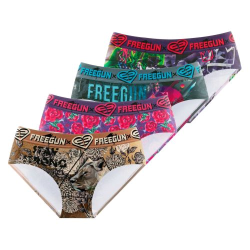 Lot de 4 Culottes Microfibre femme Confort, Respirant, Stretch | FREEGUN