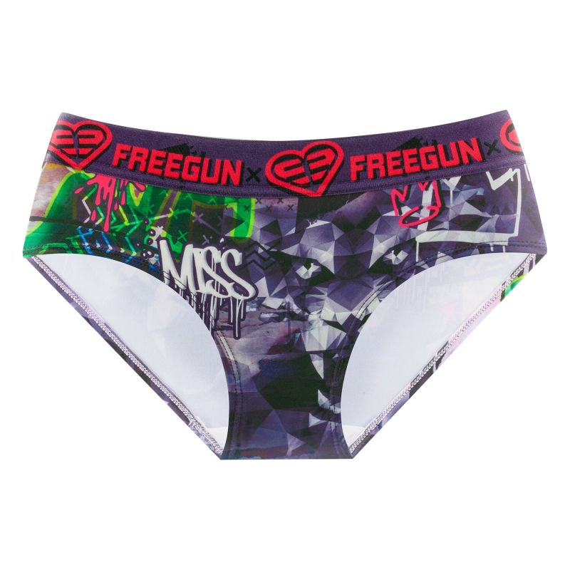 Lot de 4 Culottes Microfibre fille Confort, Respirant, Stretch | FREEGUN