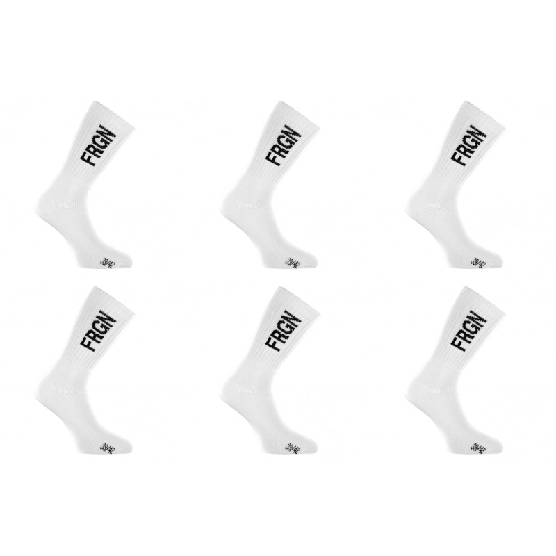 Lot de 6 Paires de Chaussettes garcon Tennis Uni - Freegun