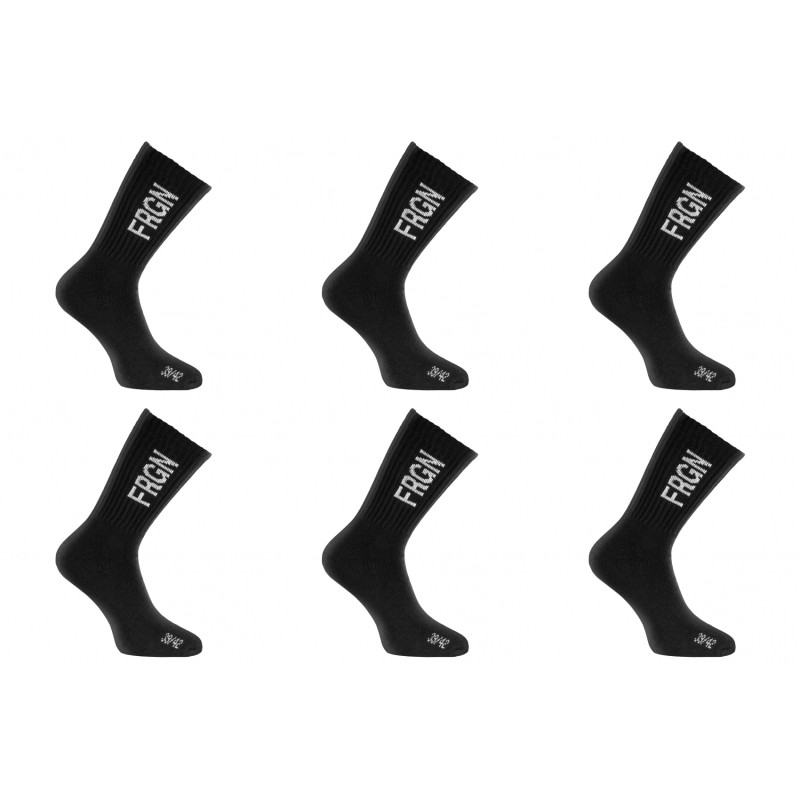 Lot de 6 Paires de Chaussettes garcon Tennis Uni - Freegun