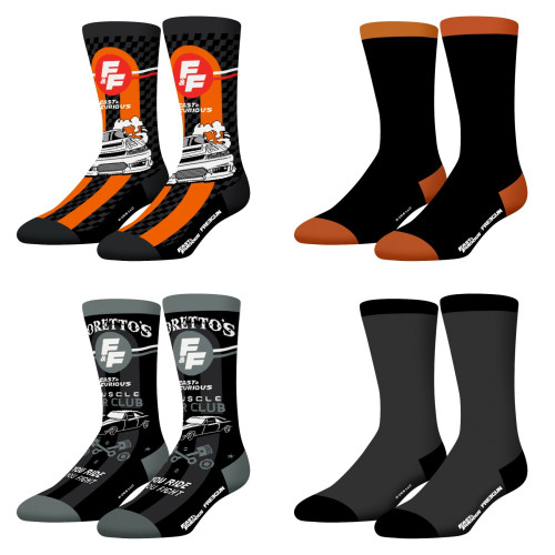 Lot de 4 Paires de Chaussettes homme Ville Fast And Furious Imprimé - Freegun