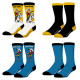 Lot de 4 Paires de Chaussettes homme Ville Lucky Luke Imprimé - Freegun