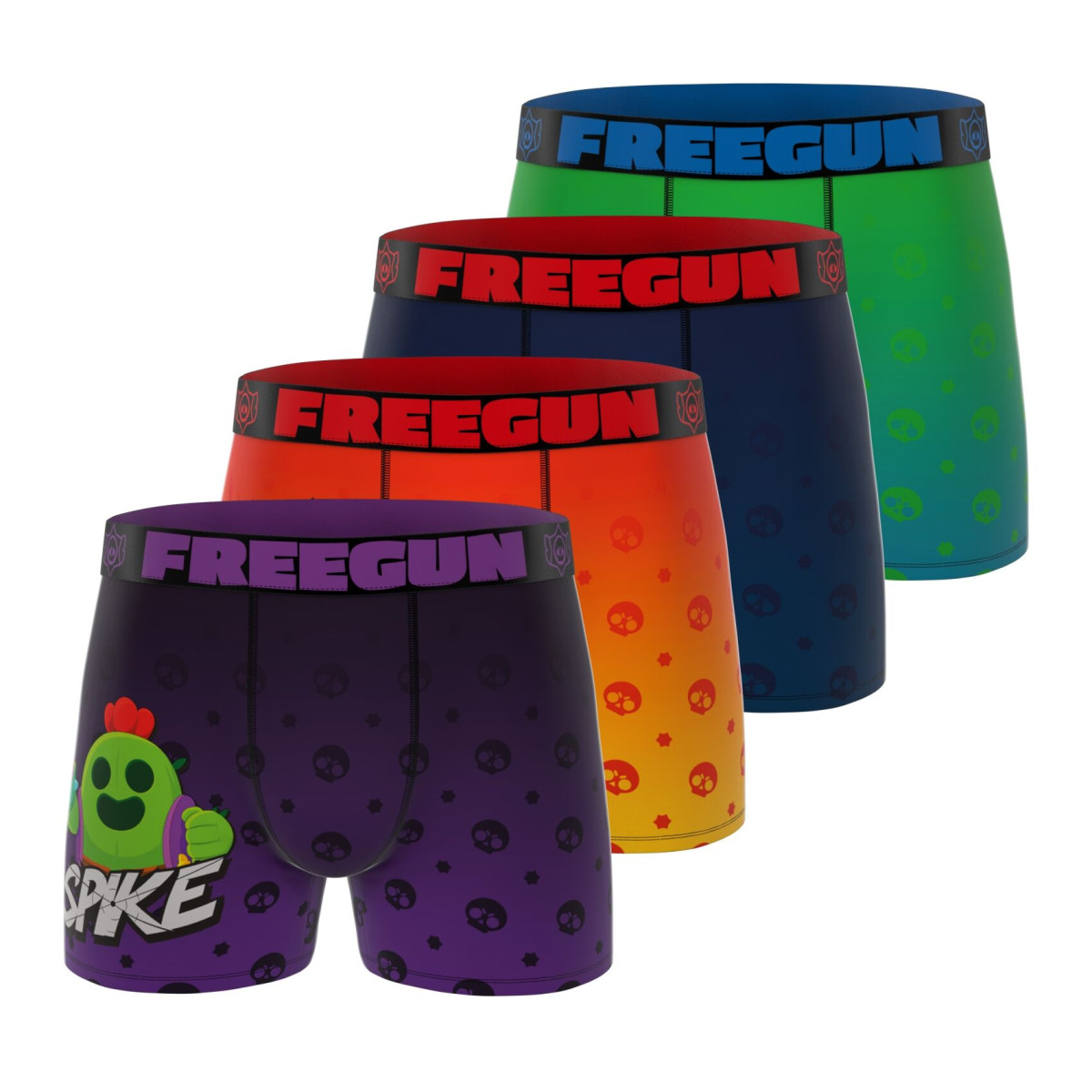 Lot de 4 Boxers Microfibre garcon Imprimé Brawl Stars |